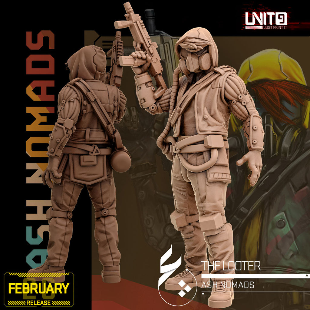 Ash Nomads February 2026 Release | Paintable 3D Resin Printed Scifi Miniature by Unit9