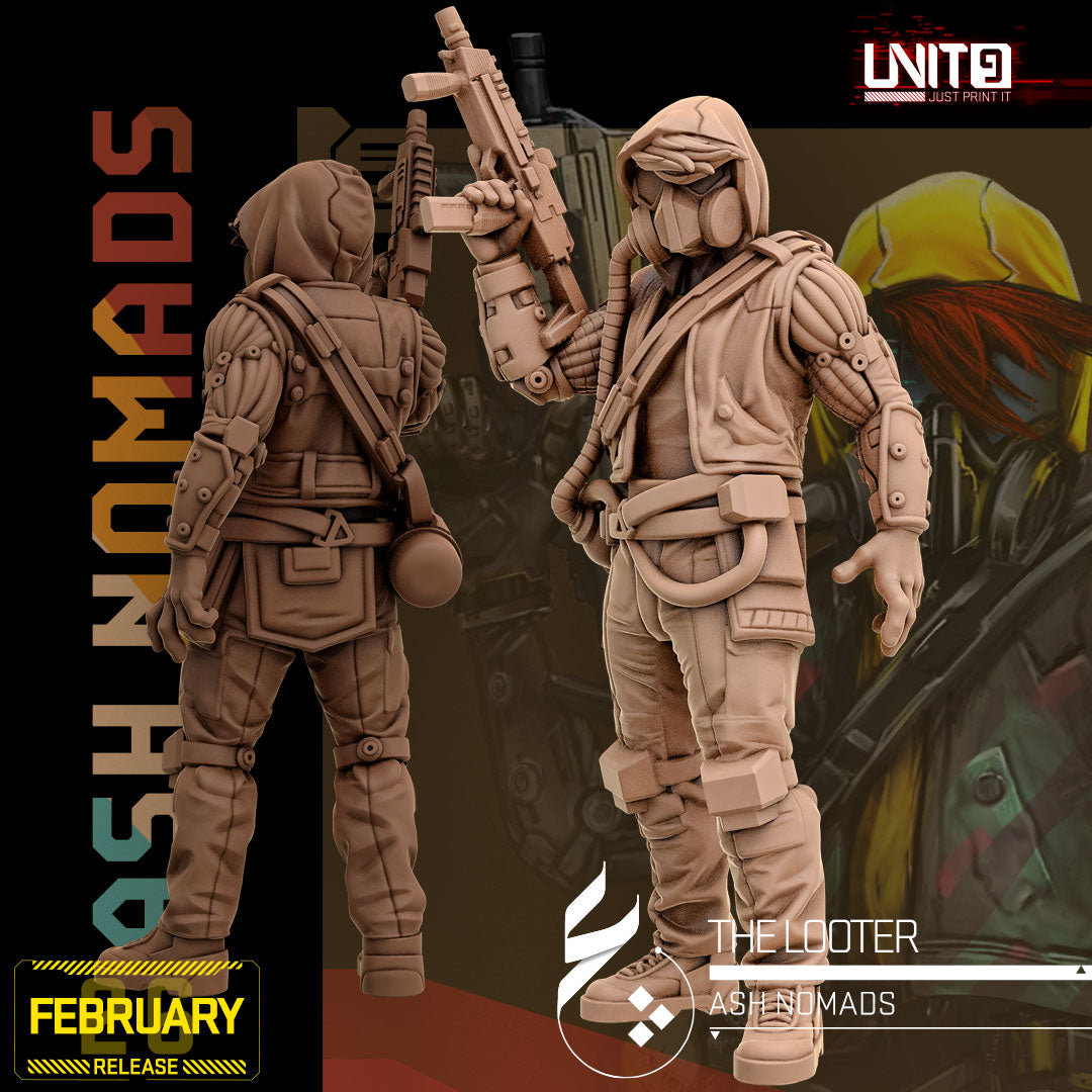 Ash Nomads February 2026 Release | Paintable 3D Resin Printed Scifi Miniature by Unit9