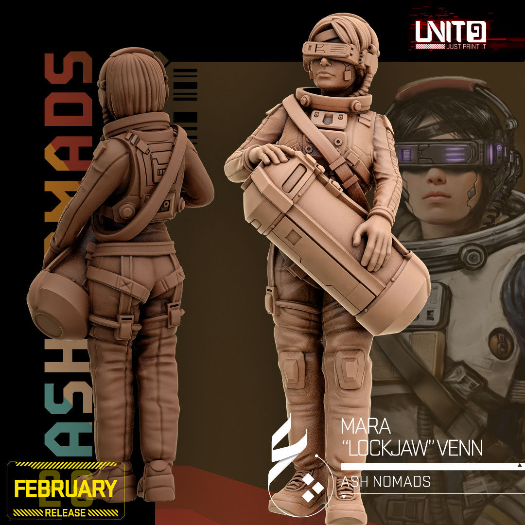 Ash Nomads February 2026 Release | Paintable 3D Resin Printed Scifi Miniature by Unit9