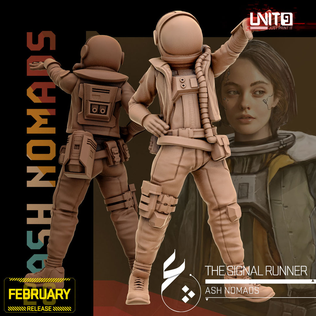 Ash Nomads February 2026 Release | Paintable 3D Resin Printed Scifi Miniature by Unit9