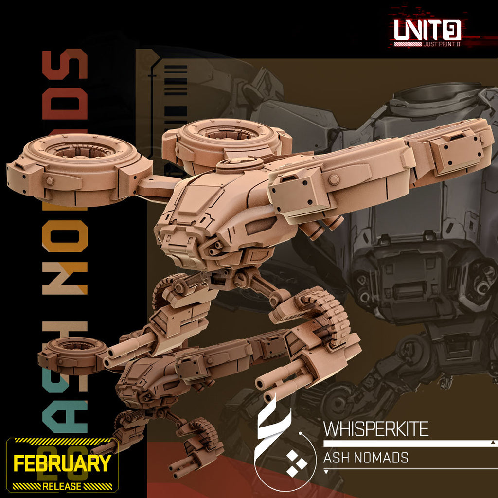 Ash Nomads February 2026 Release | Paintable 3D Resin Printed Scifi Miniature by Unit9