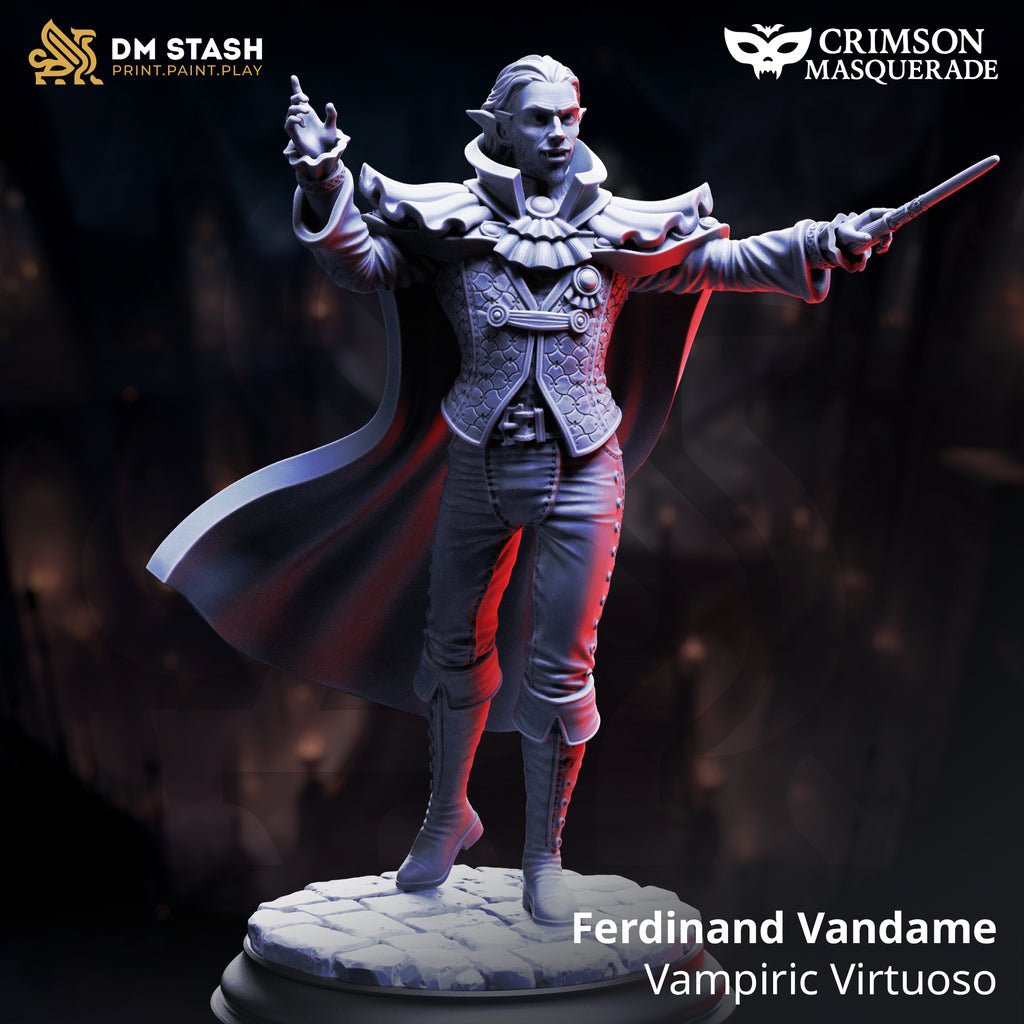 Crimson Masquerade September 2025 Release | Paintable 3D Resin Printed Miniature by DM Stash