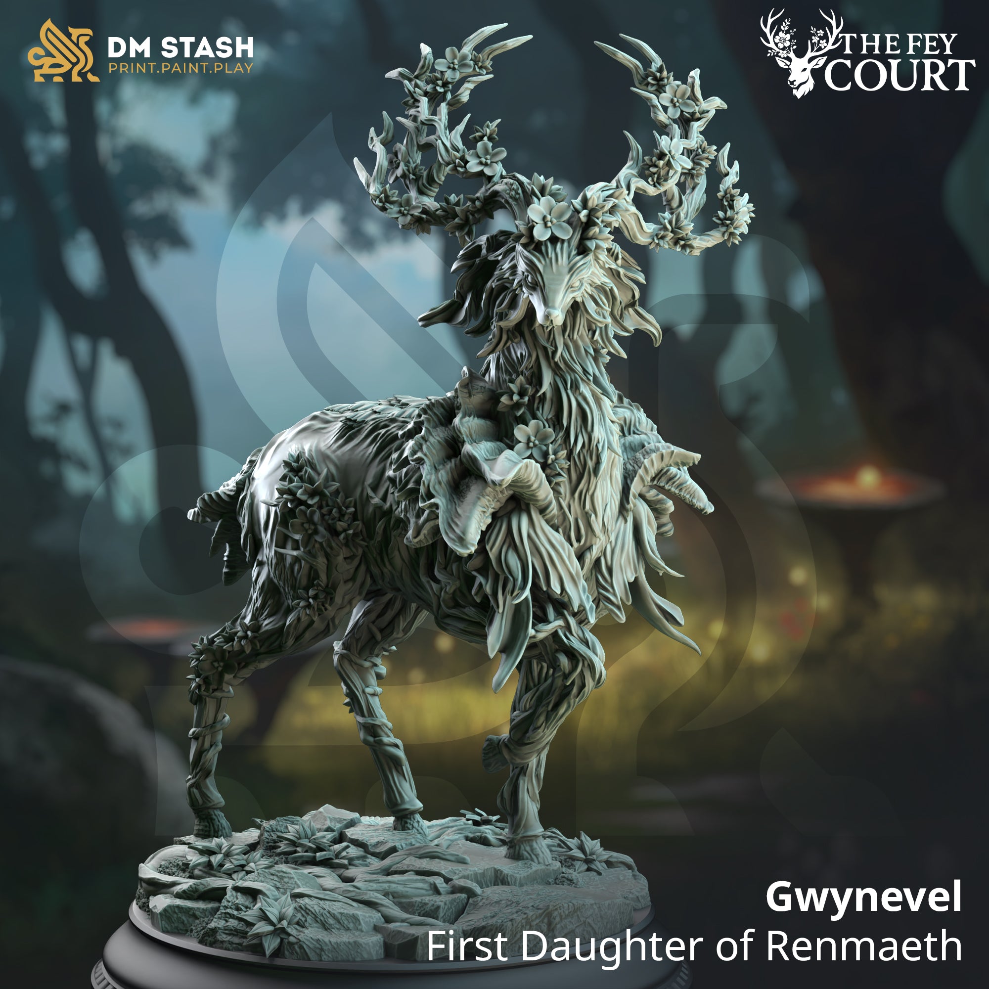 The Fey Court May 2025 Release | Paintable 3D Resin Printed Miniature by DM Stash