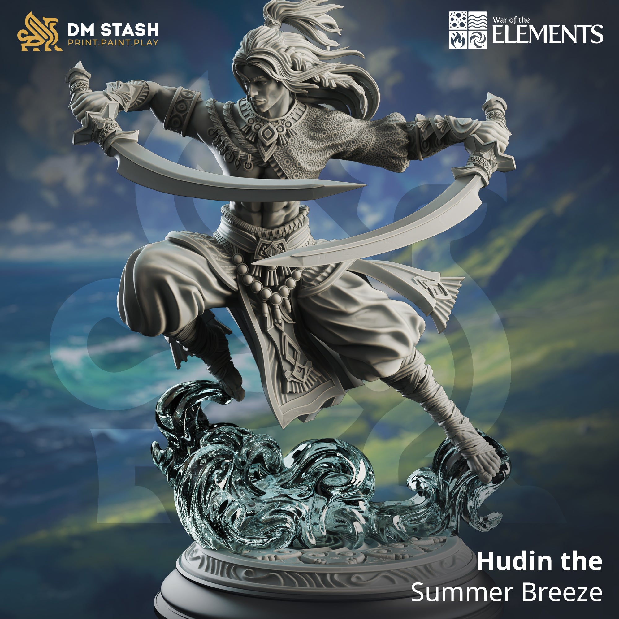 War of the Elements August 2024 Release | Paintable 3D Resin Printed Miniature by DM Stash