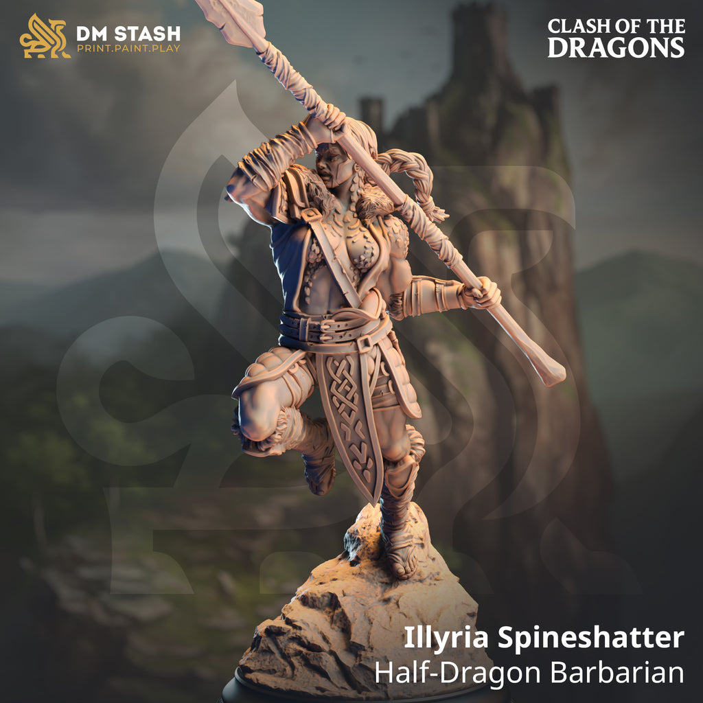 Clash of the Dragons June 2025 Release | Paintable 3D Resin Printed Miniature by DM Stash