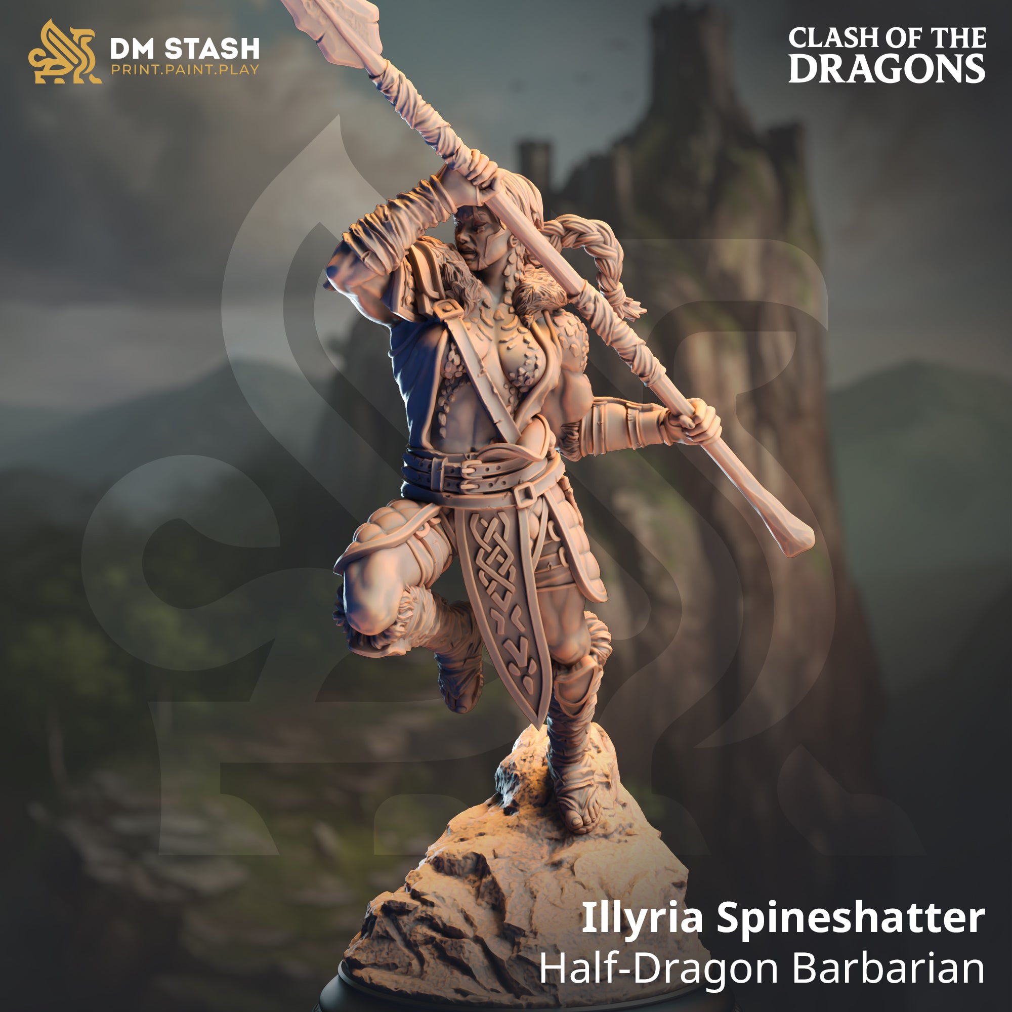 Clash of the Dragons June 2025 Release | Paintable 3D Resin Printed Miniature by DM Stash