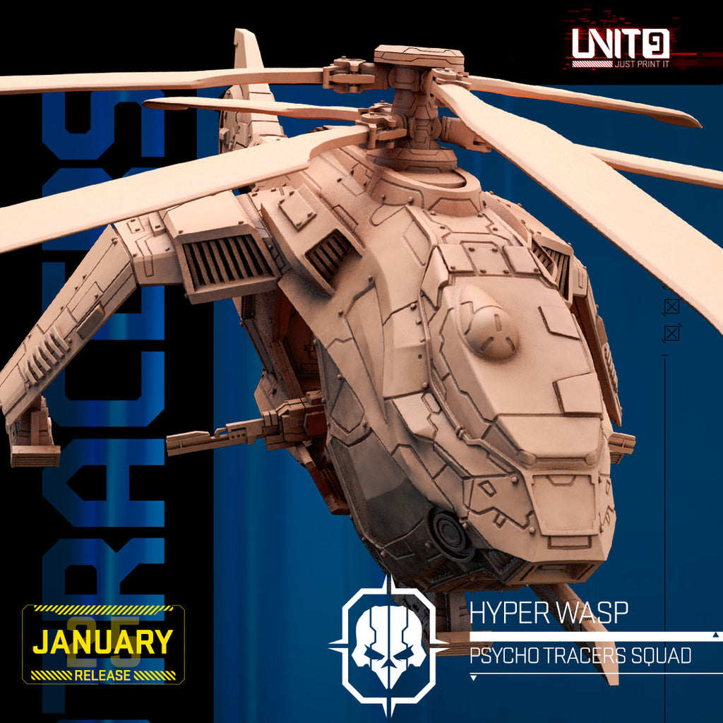 Psycho Tracer Squad January 2025 Release | Paintable 3D Resin Printed Scifi Miniature by Unit9