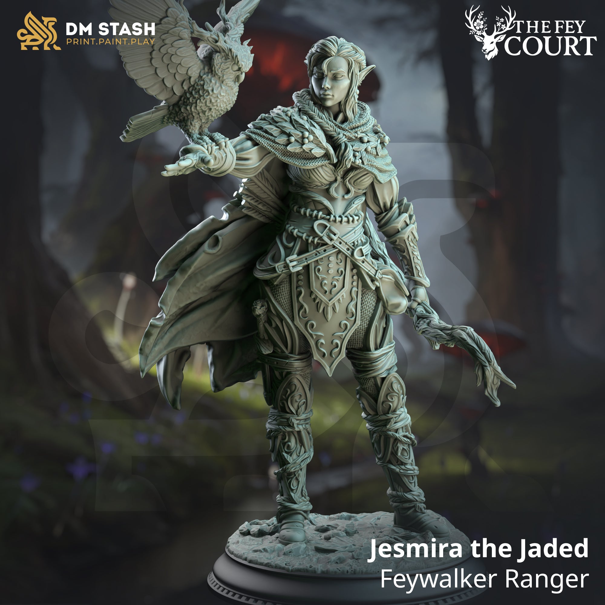 The Fey Court May 2025 Release | Paintable 3D Resin Printed Miniature by DM Stash