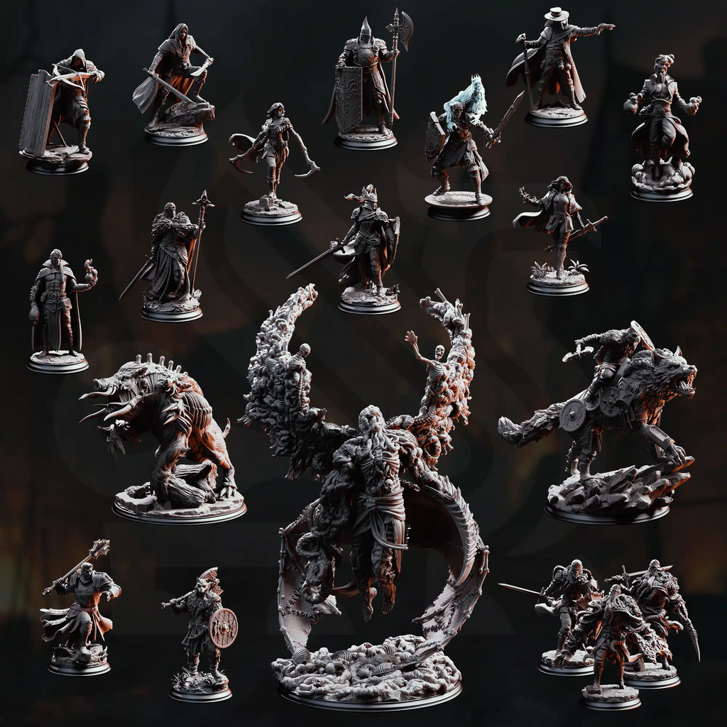 The Dire End July 2026 Release | Paintable 3D Resin Printed Miniatures by DM Stash