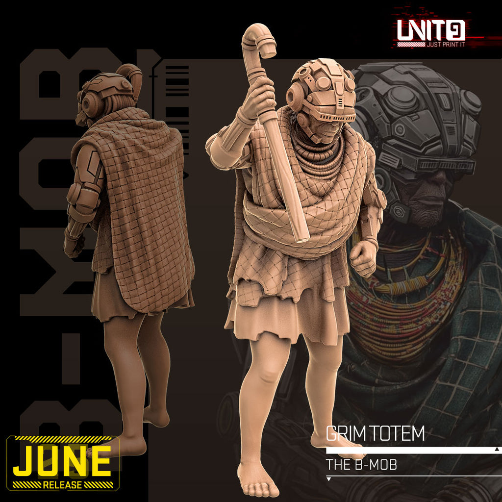 The B-Mob June 2026 Release | Paintable 3D Resin Printed Scifi Miniature by Unit9