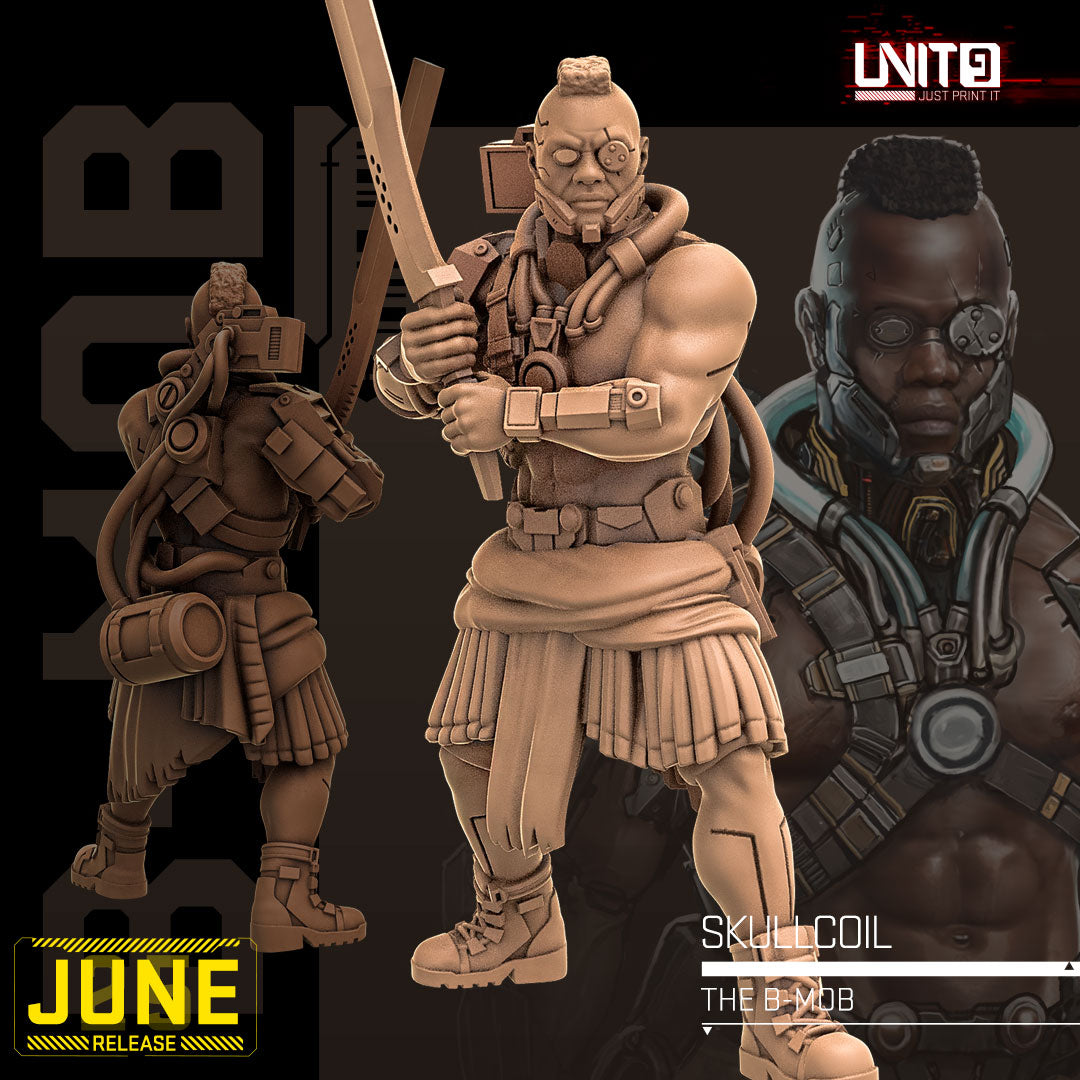 The B-Mob June 2026 Release | Paintable 3D Resin Printed Scifi Miniature by Unit9