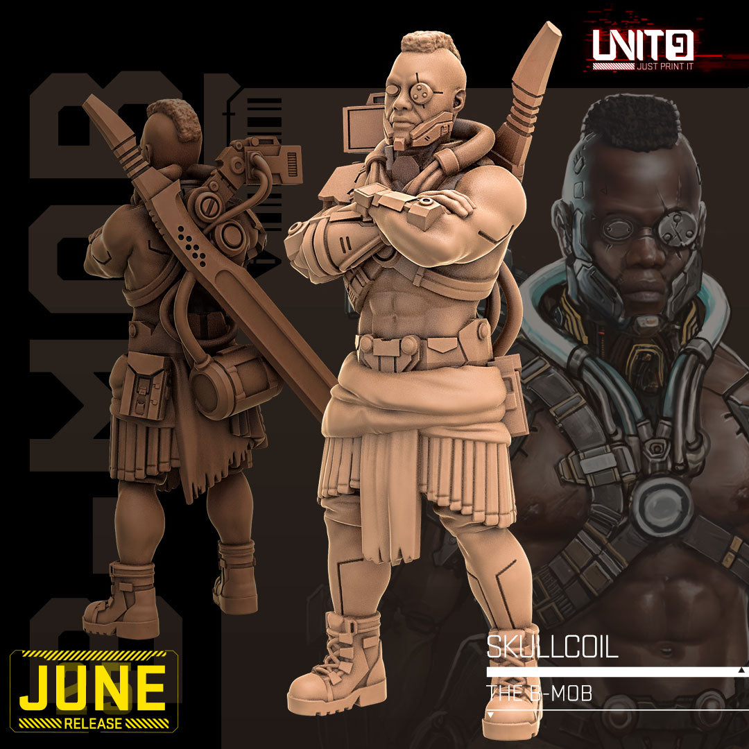 The B-Mob June 2026 Release | Paintable 3D Resin Printed Scifi Miniature by Unit9