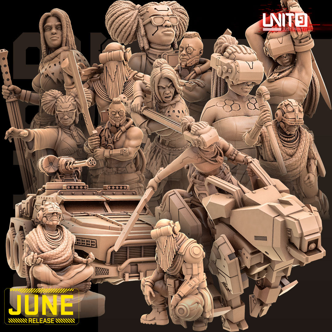 The B-Mob June 2026 Release | Paintable 3D Resin Printed Scifi Miniature by Unit9