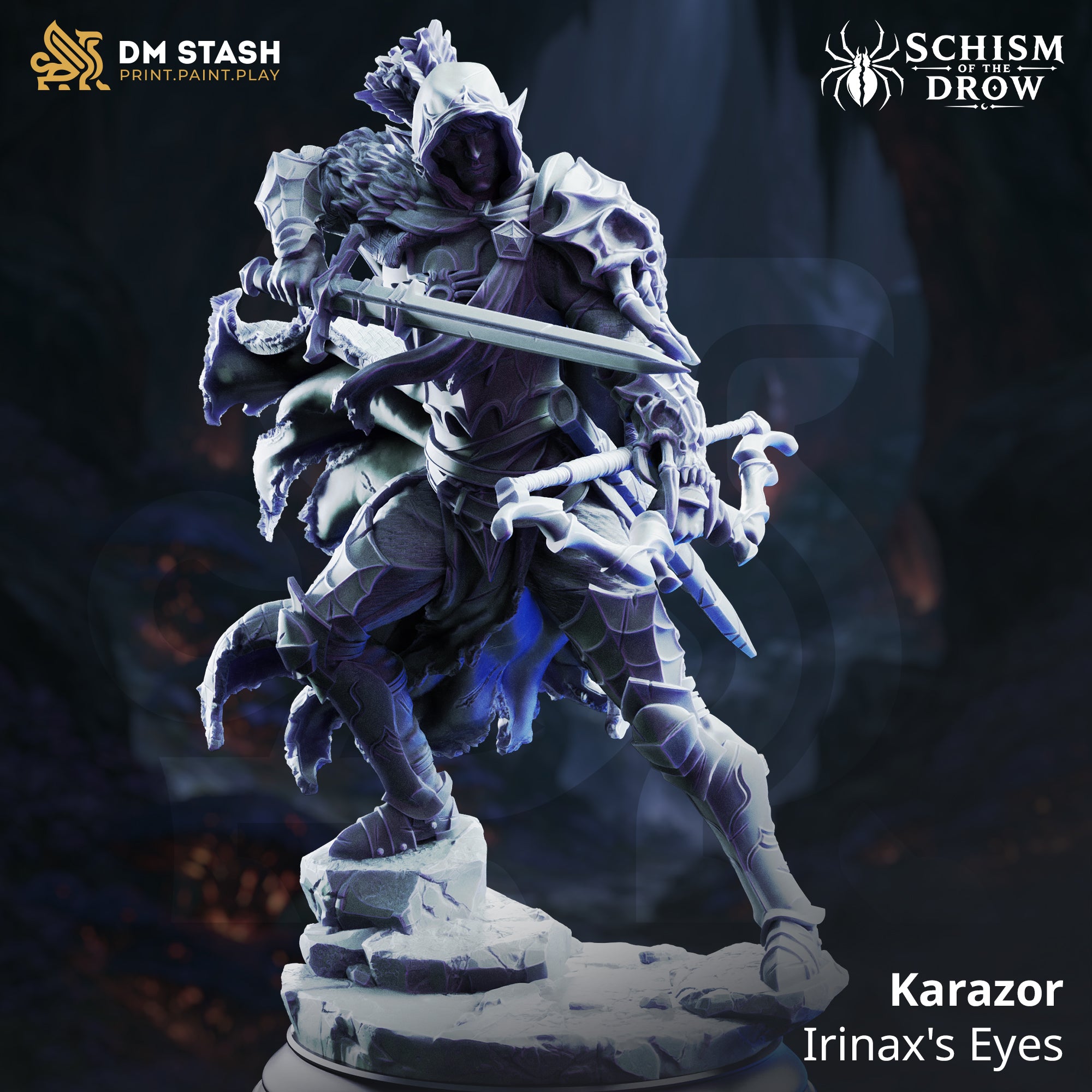Schism of the Drow September 2026 Release | Paintable 3D Resin Printed Miniature by DM Stash