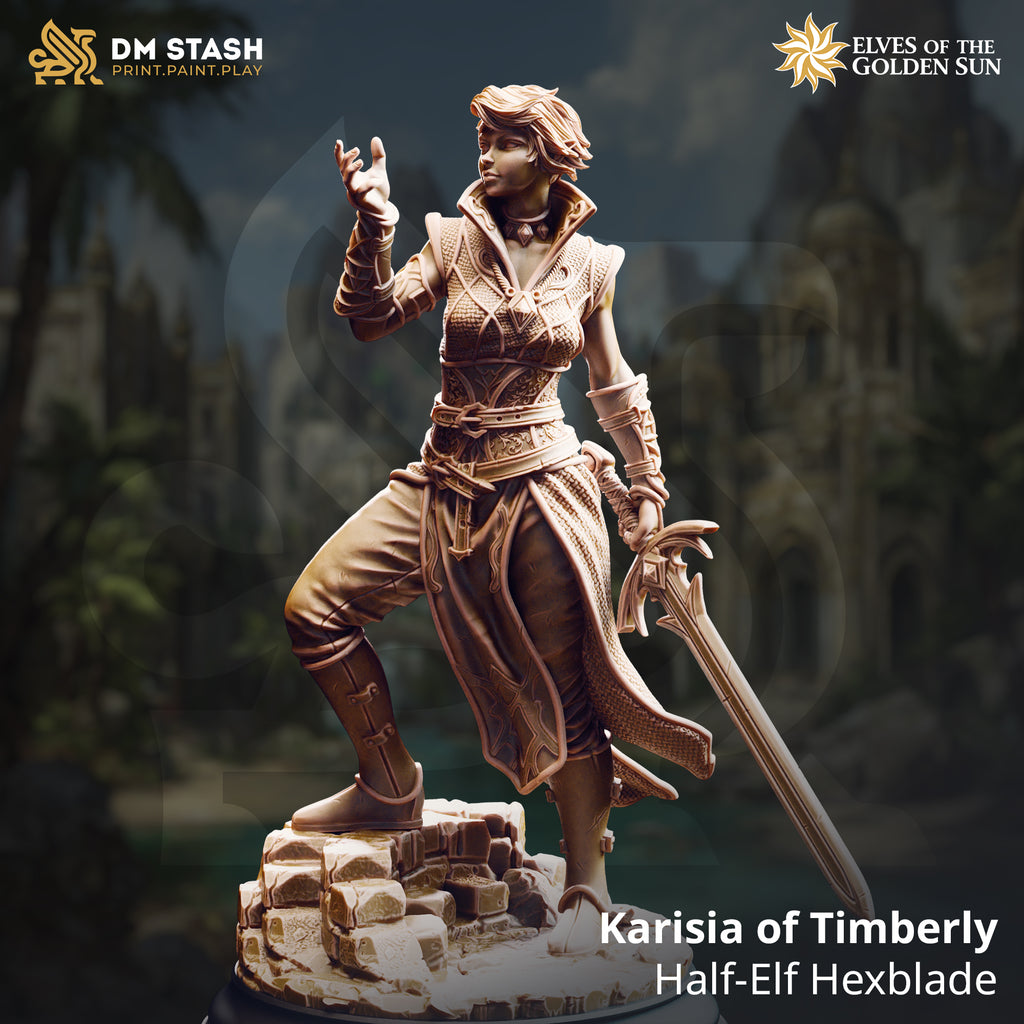 Elves of the Golden Sun February 2026 Release | Paintable 3D Resin Printed Miniature by DM Stash