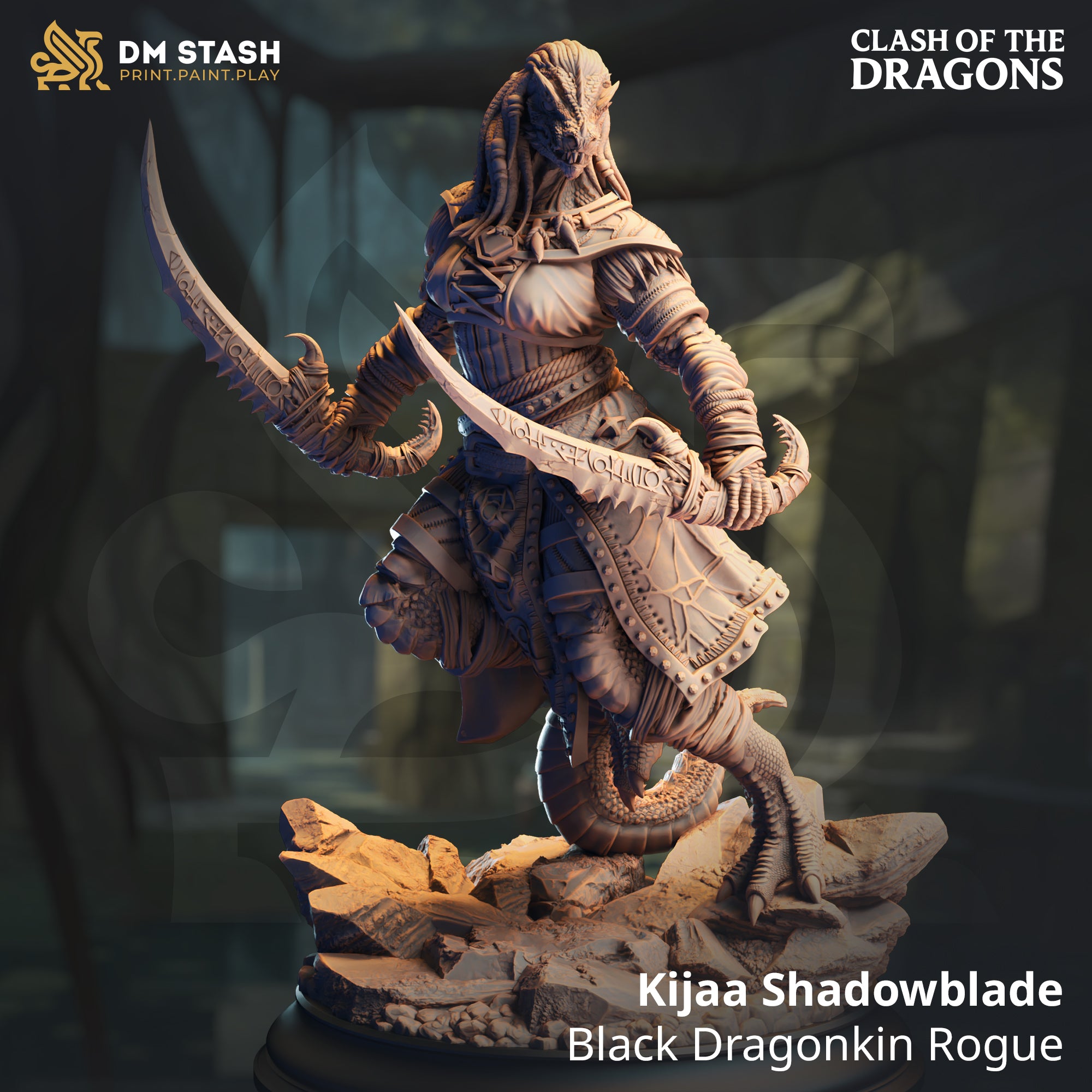 Clash of the Dragons June 2025 Release | Paintable 3D Resin Printed Miniature by DM Stash