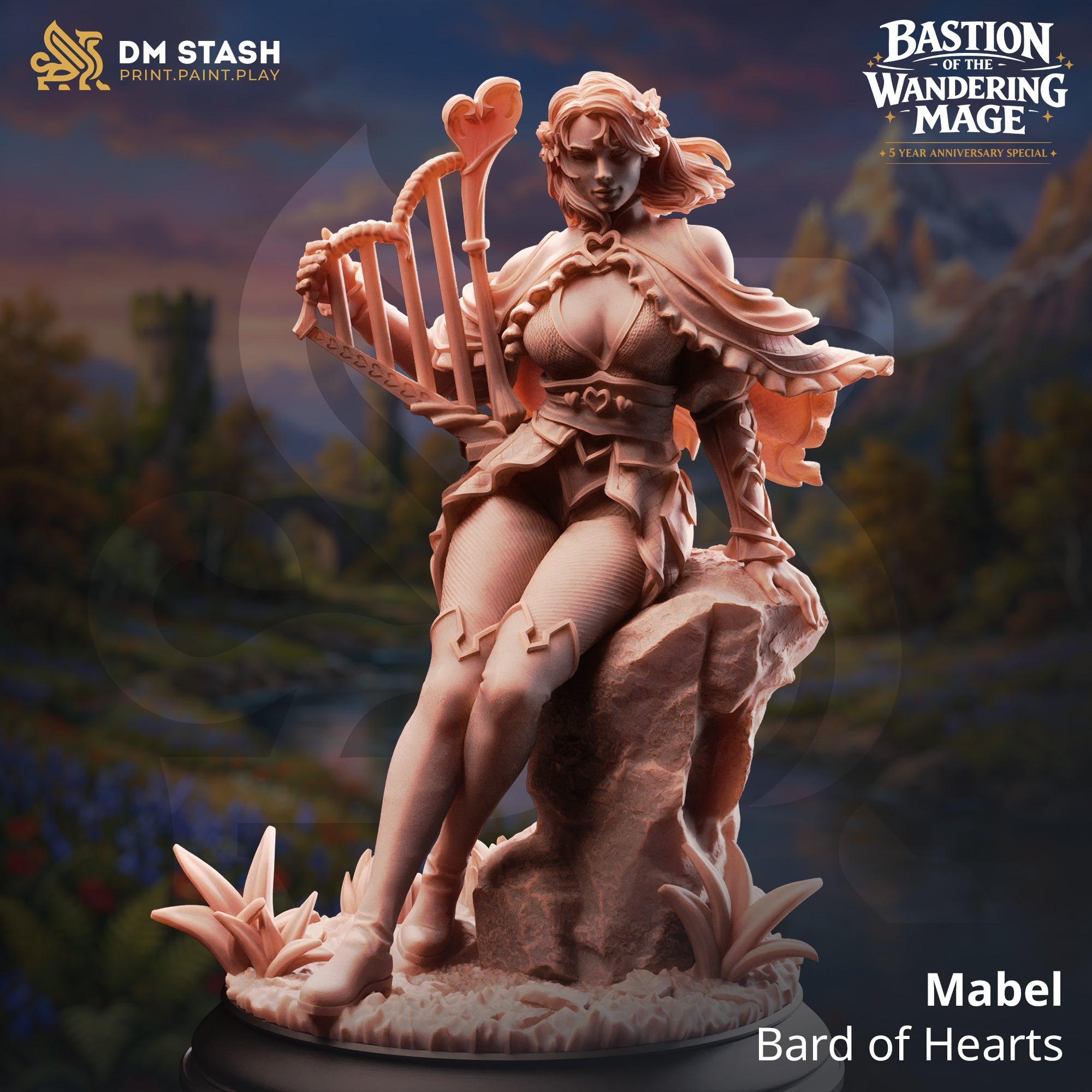 Bastion of the Wandering Mage (NPCs) April 2026 Release | Paintable 3D Resin Printed Miniature by DM Stash
