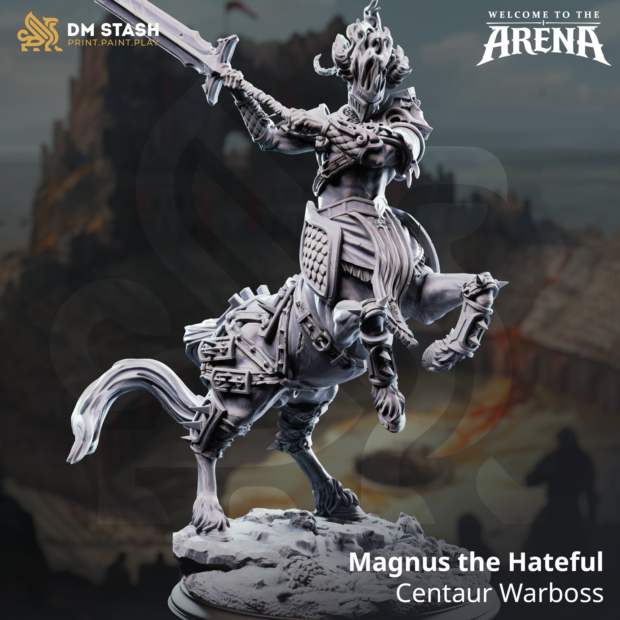 Welcome to the Arena May 2026 Release | Paintable 3D Resin Printed Miniature by DM Stash