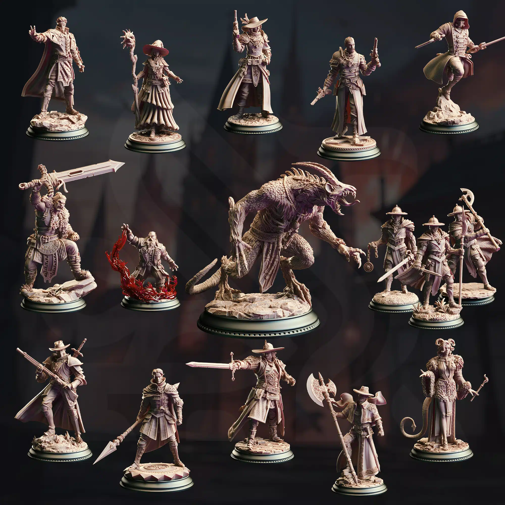The Baldurian Inquisition March 2025 Release | Paintable 3D Resin Printed Miniature by DM Stash