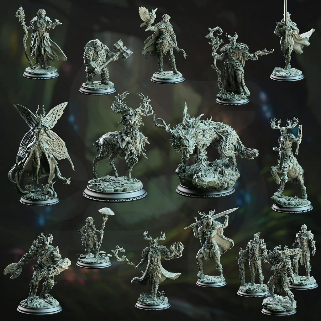 The Fey Court May 2025 Release | Paintable 3D Resin Printed Miniature by DM Stash
