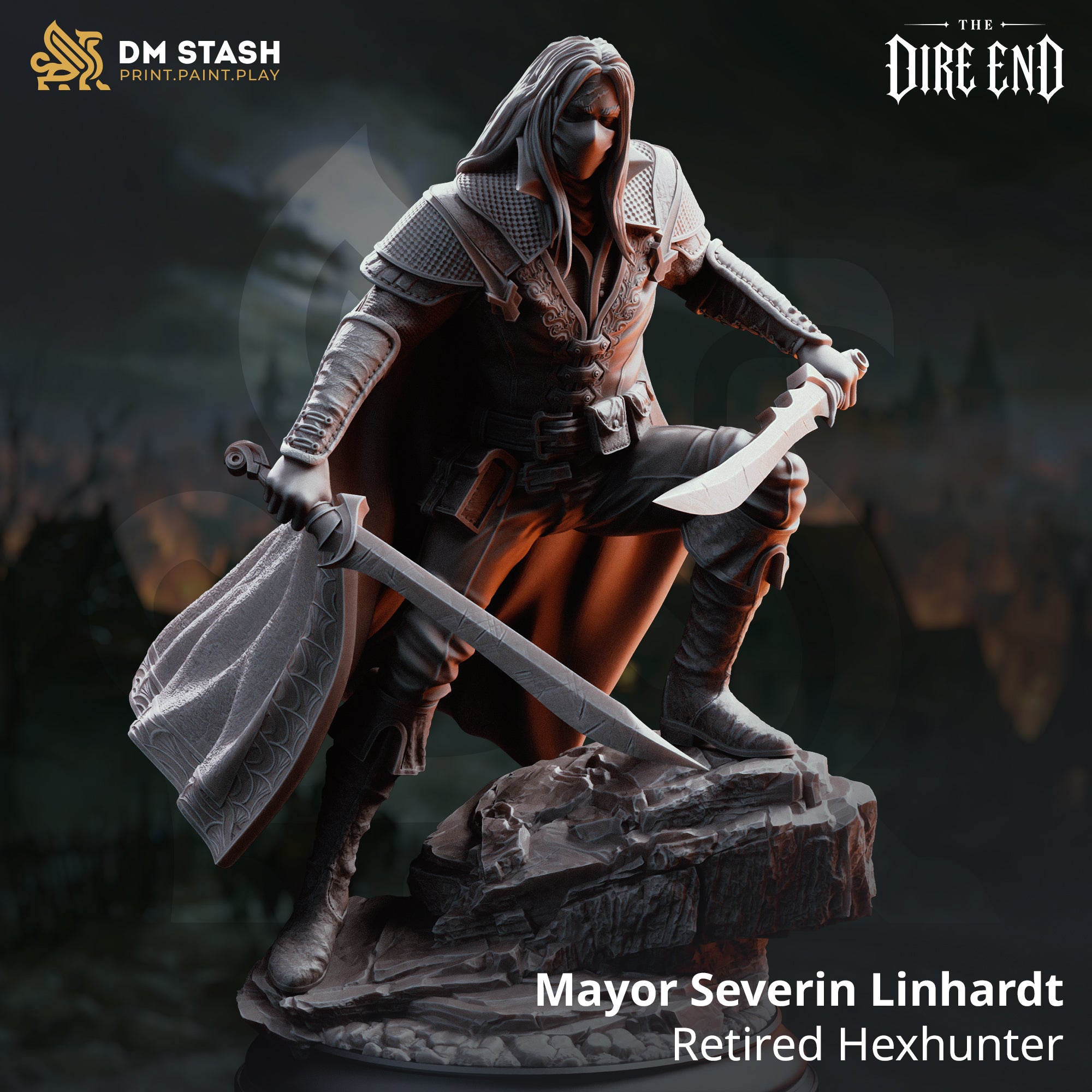 The Dire End July 2026 Release | Paintable 3D Resin Printed Miniatures by DM Stash
