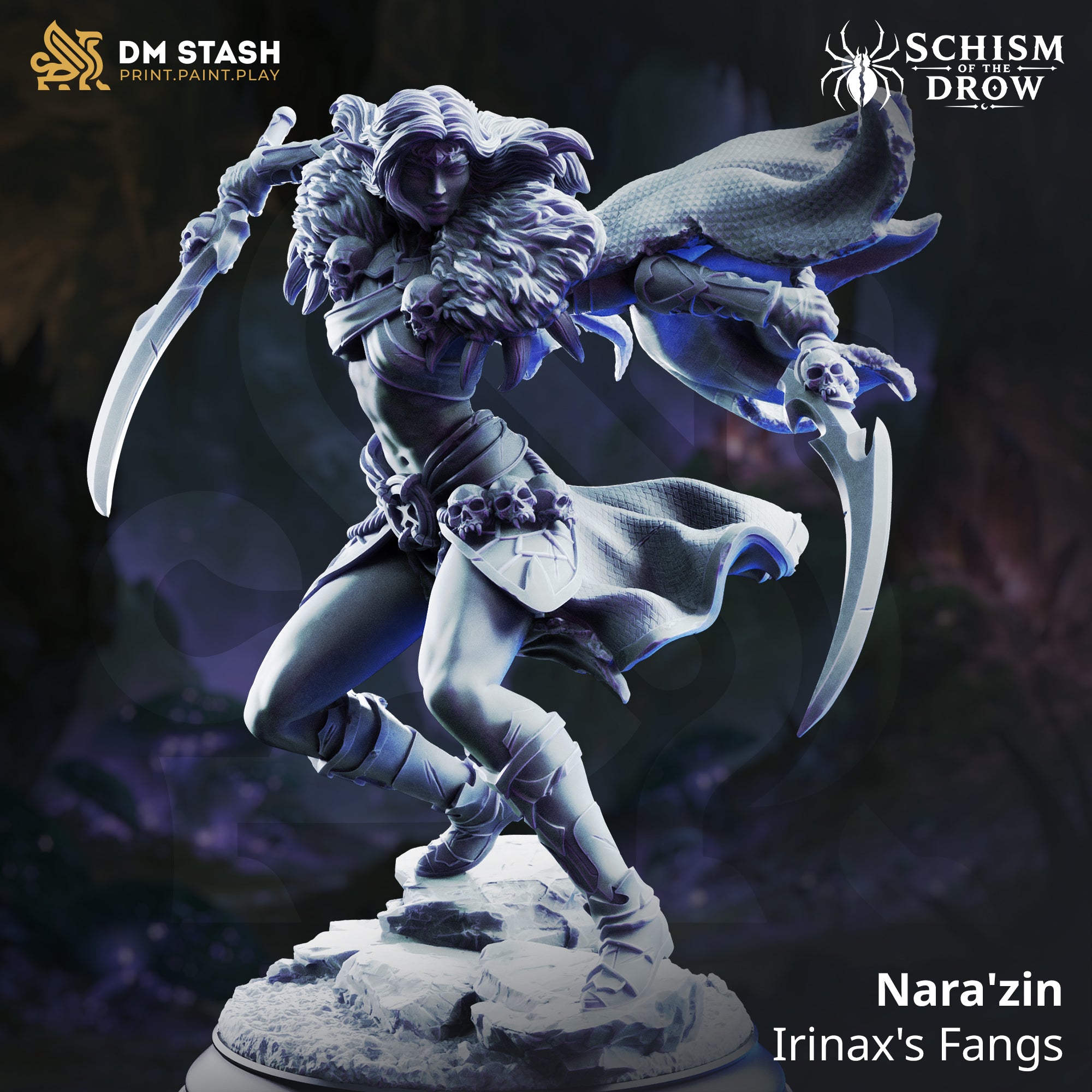 Schism of the Drow September 2026 Release | Paintable 3D Resin Printed Miniature by DM Stash