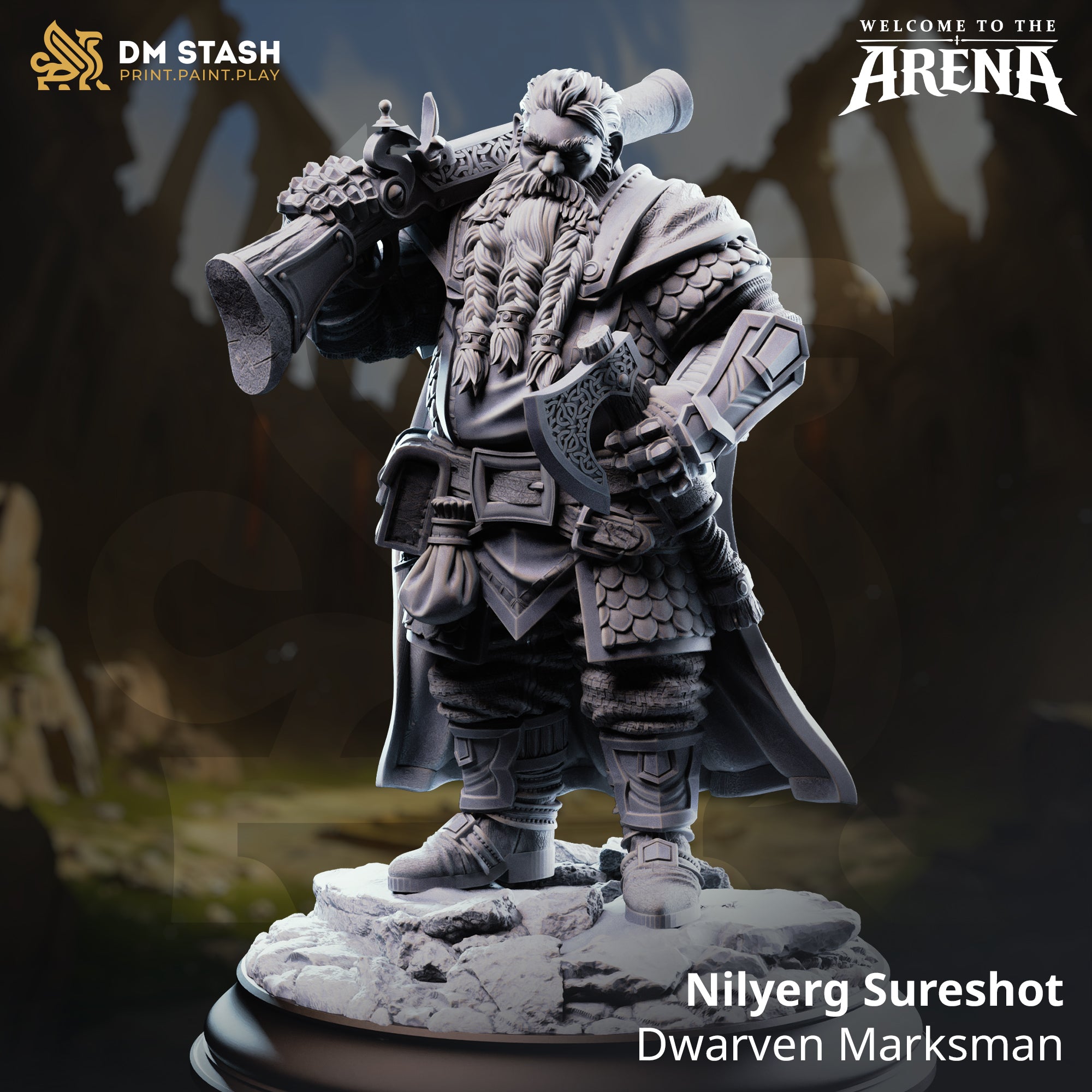 Welcome to the Arena May 2026 Release | Paintable 3D Resin Printed Miniature by DM Stash