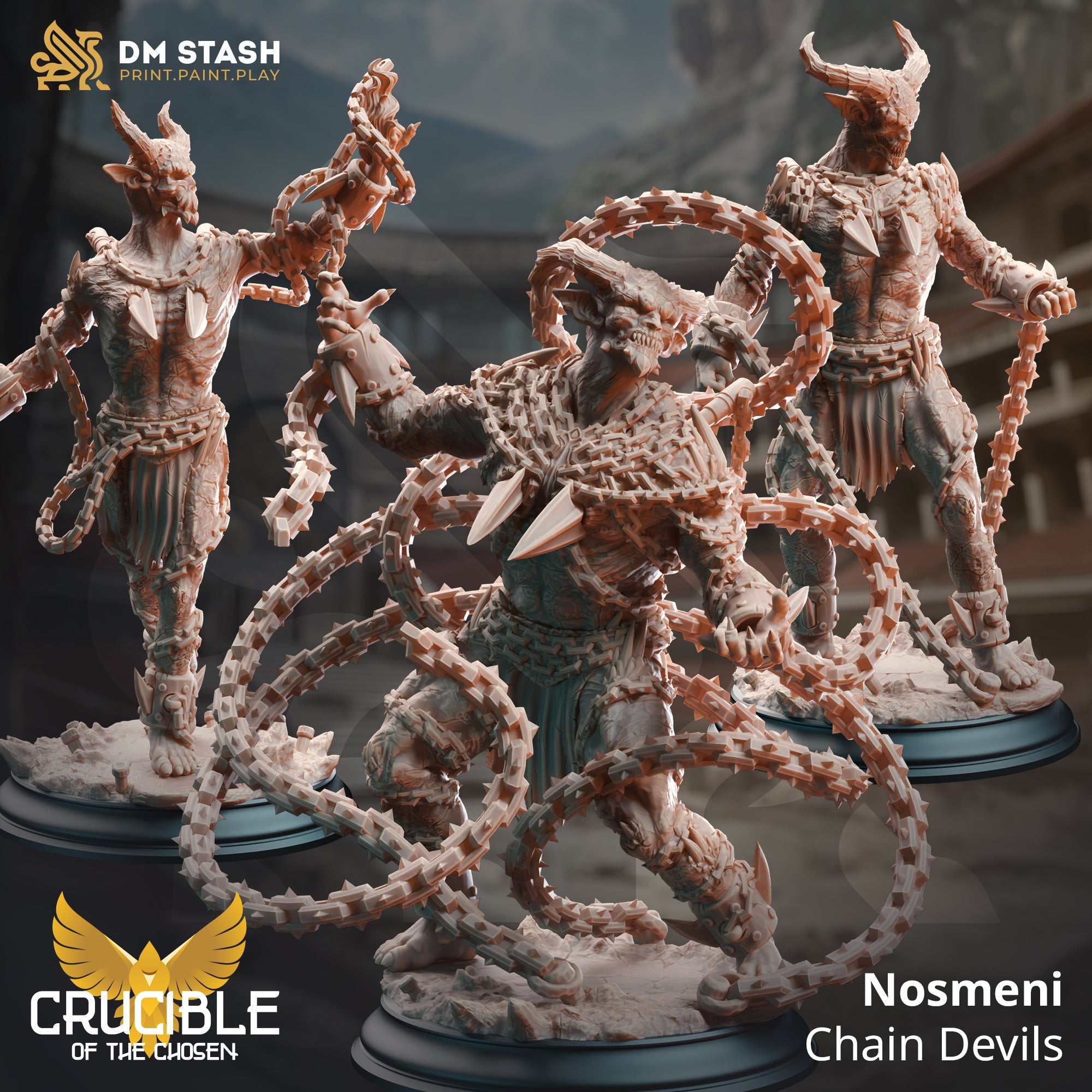 Crucible of the Chosen April 2024 Release | Paintable 3D Resin Printed Miniature by DM Stash