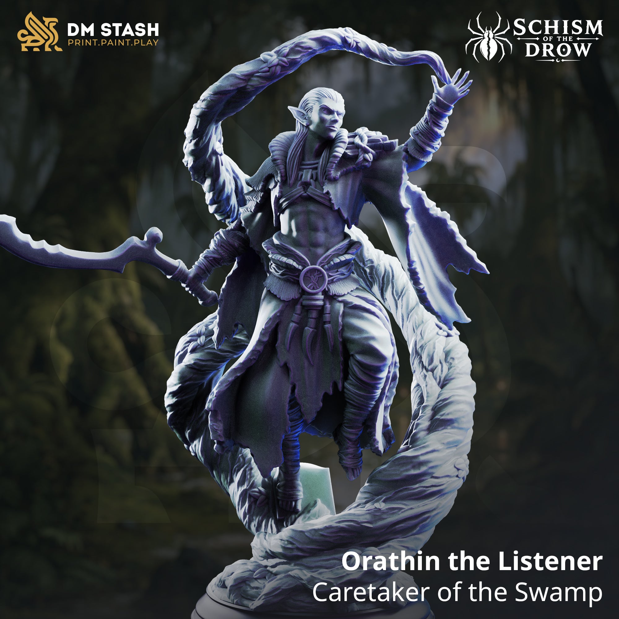 Schism of the Drow September 2026 Release | Paintable 3D Resin Printed Miniature by DM Stash