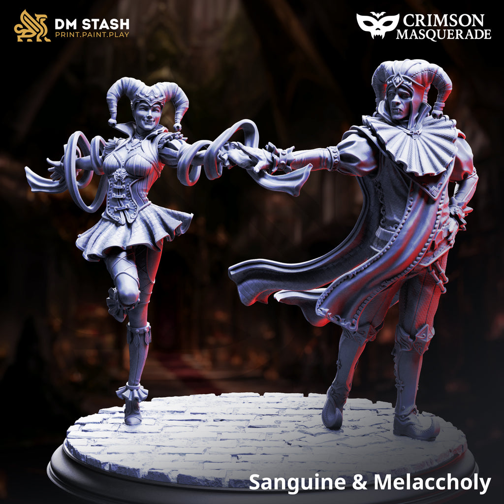 Crimson Masquerade September 2025 Release | Paintable 3D Resin Printed Miniature by DM Stash