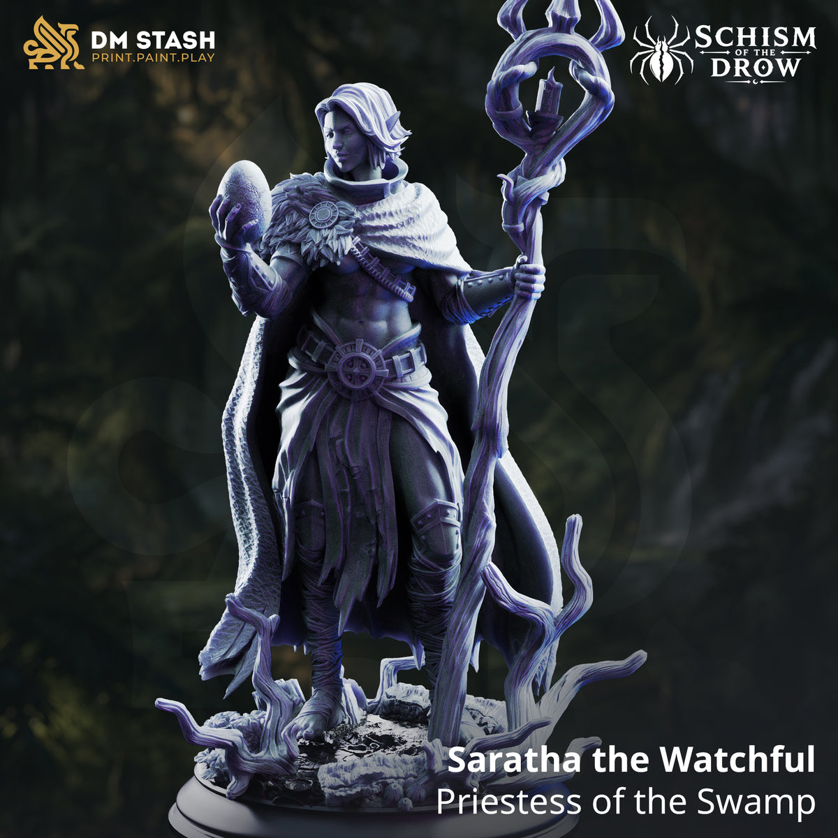 Schism of the Drow September 2026 Release | Paintable 3D Resin Printed Miniature by DM Stash
