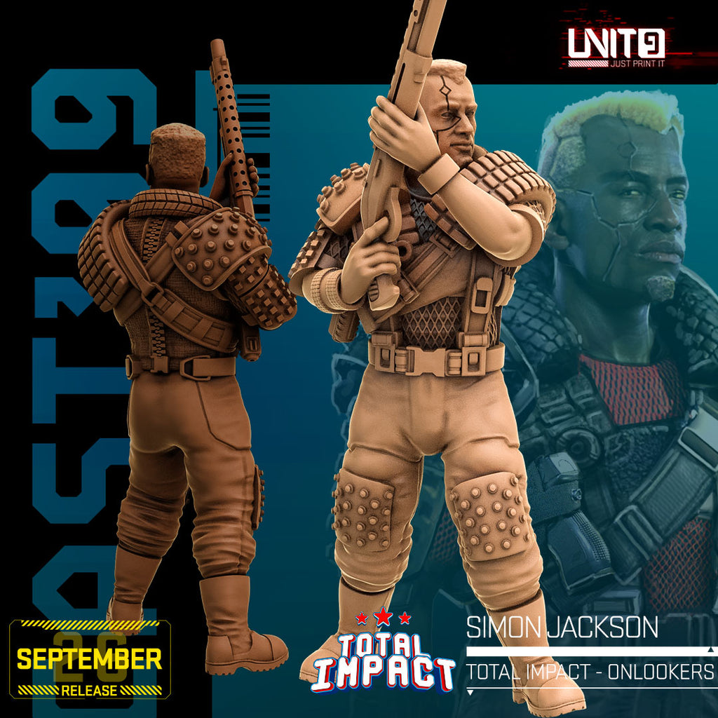 Total Impact September 2026 Release | Paintable 3D Resin Printed Scifi Miniature by Unit9