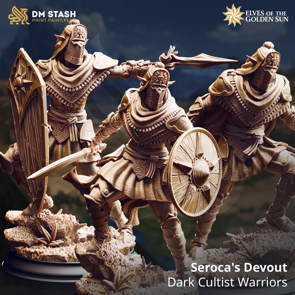 Elves of the Golden Sun February 2026 Release | Paintable 3D Resin Printed Miniature by DM Stash