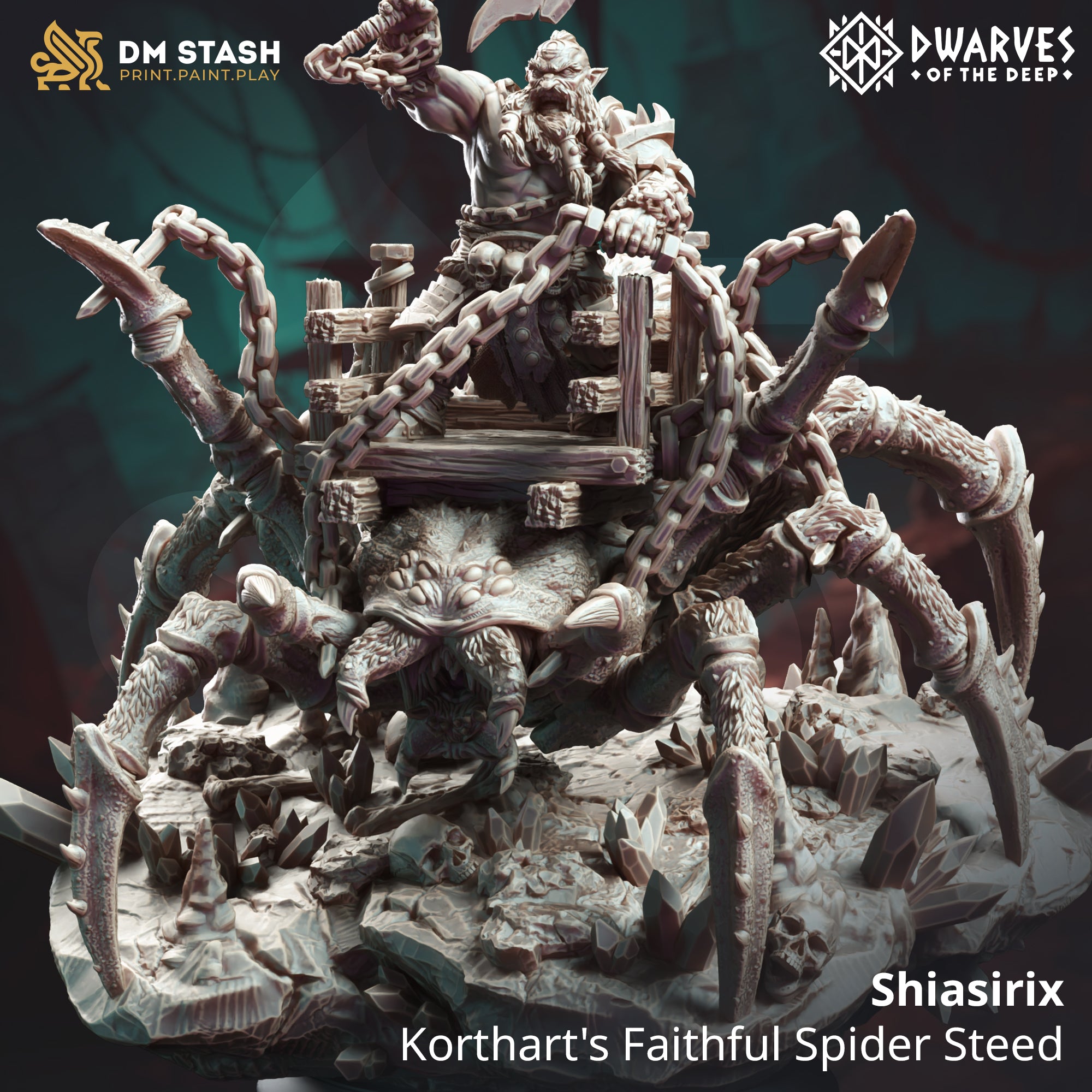 Dwarves of the Deep September 2024 Release | Paintable 3D Resin Printed Miniature by DM Stash
