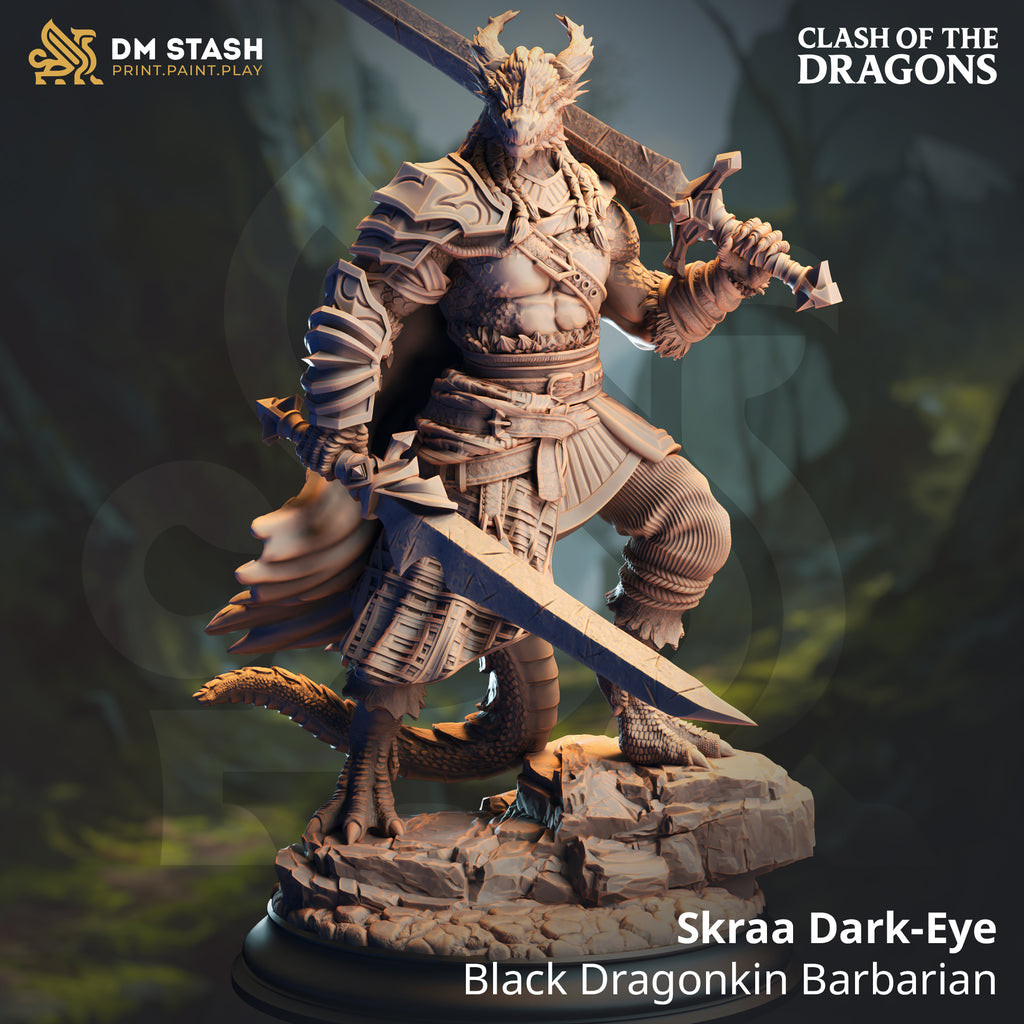 Clash of the Dragons June 2025 Release | Paintable 3D Resin Printed Miniature by DM Stash