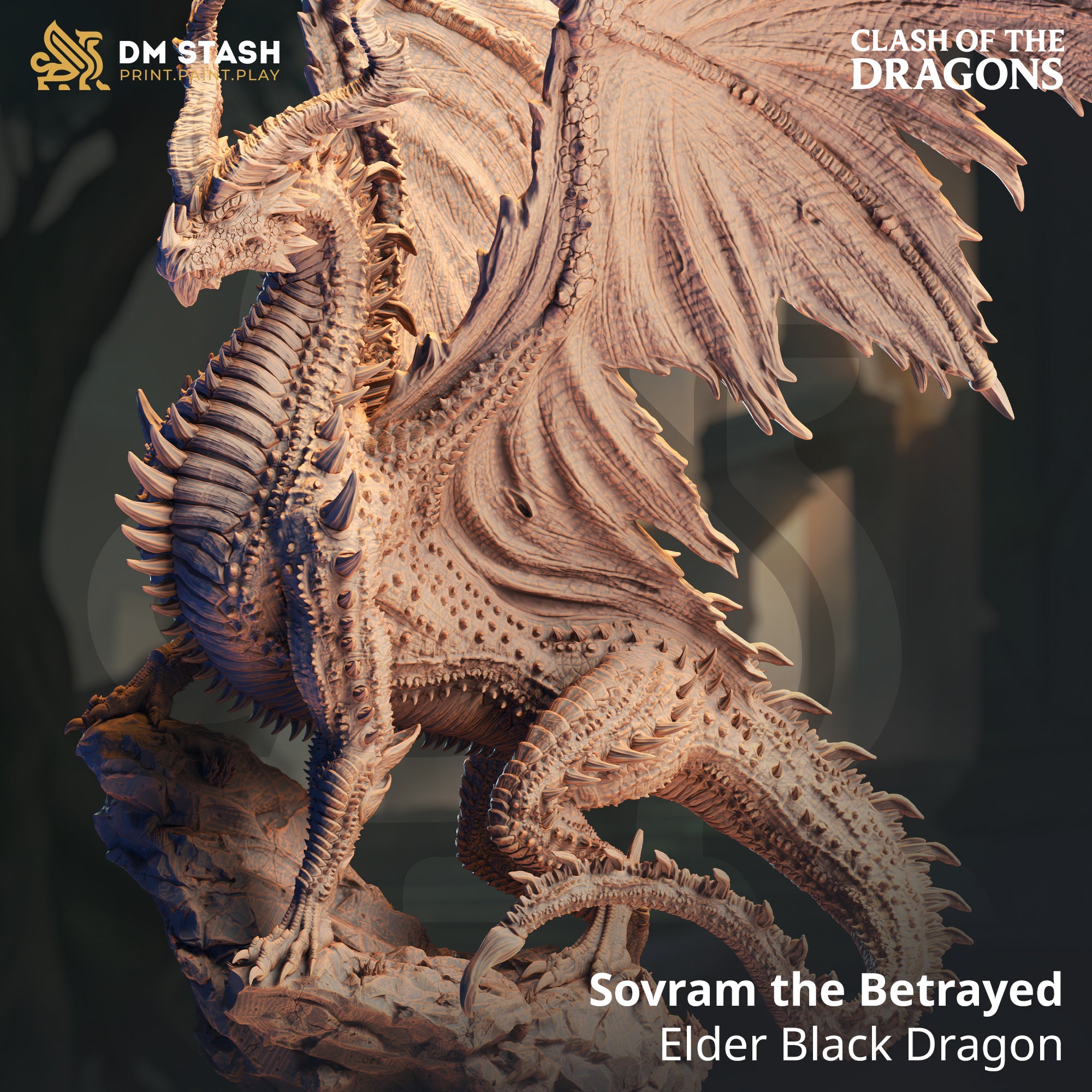 Clash of the Dragons June 2025 Release | Paintable 3D Resin Printed Miniature by DM Stash