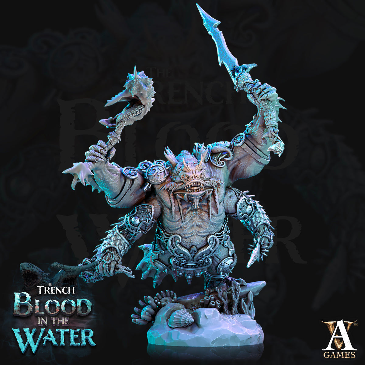 The Trench: Blood In The Water | Paintable 3D Resin Printed Miniature by Archvillain Games