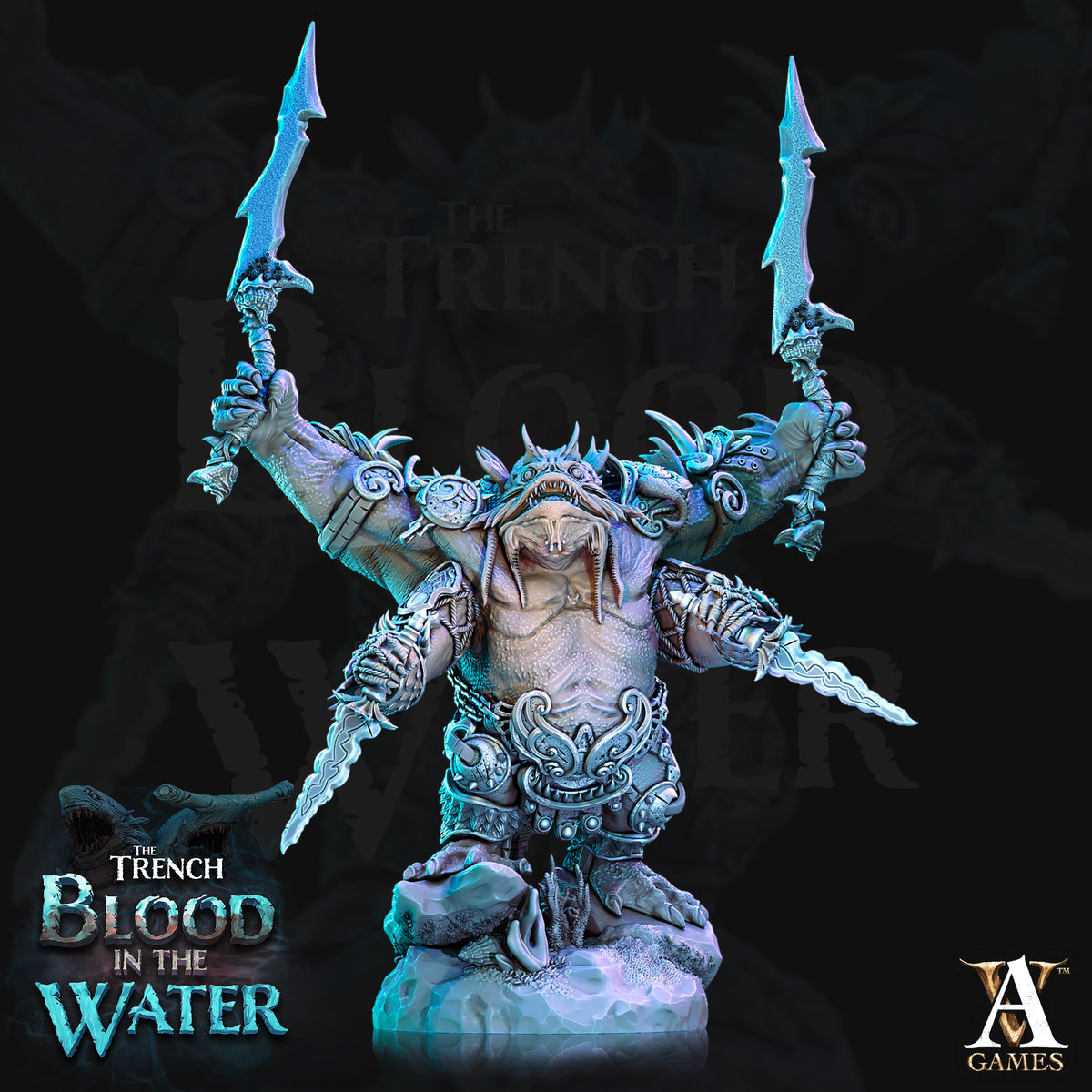 The Trench: Blood In The Water | Paintable 3D Resin Printed Miniature by Archvillain Games