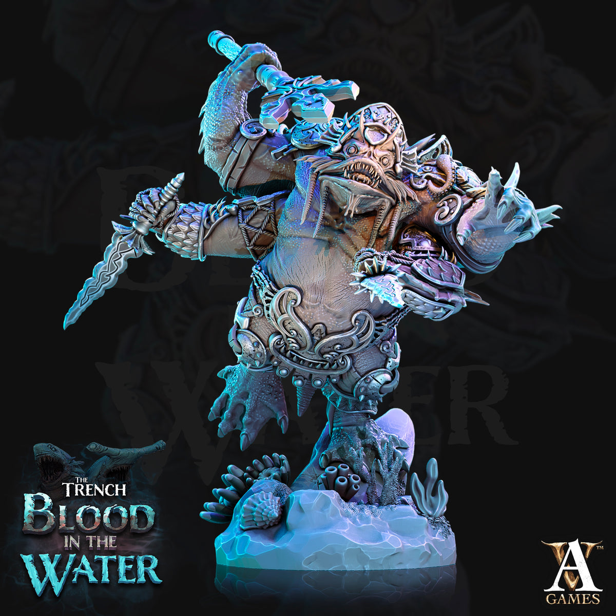 The Trench: Blood In The Water | Paintable 3D Resin Printed Miniature by Archvillain Games