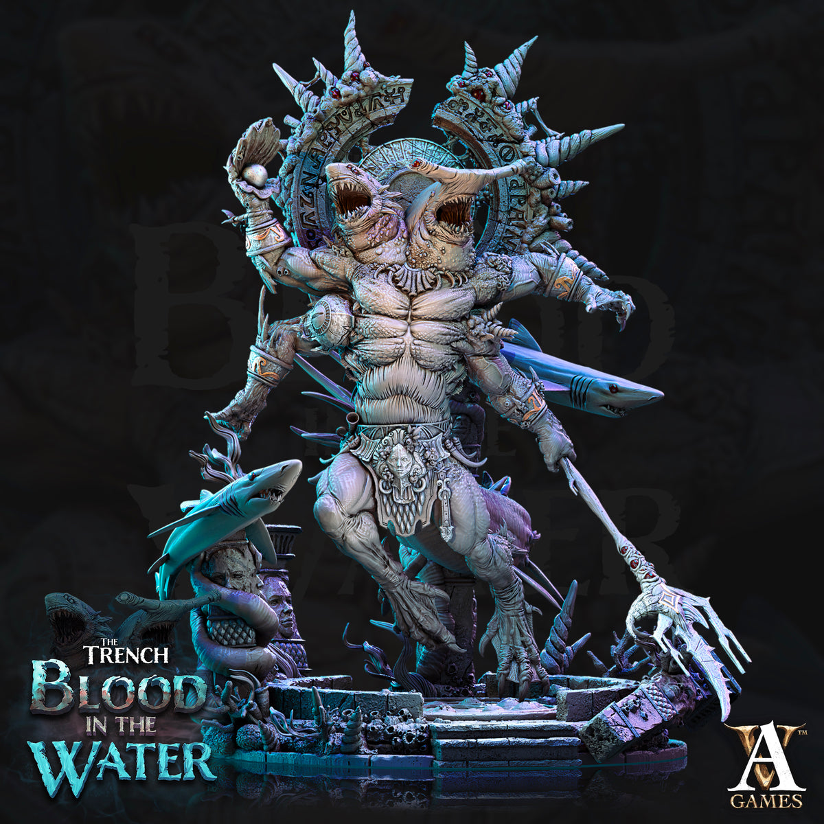The Trench: Blood In The Water | Paintable 3D Resin Printed Miniature by Archvillain Games