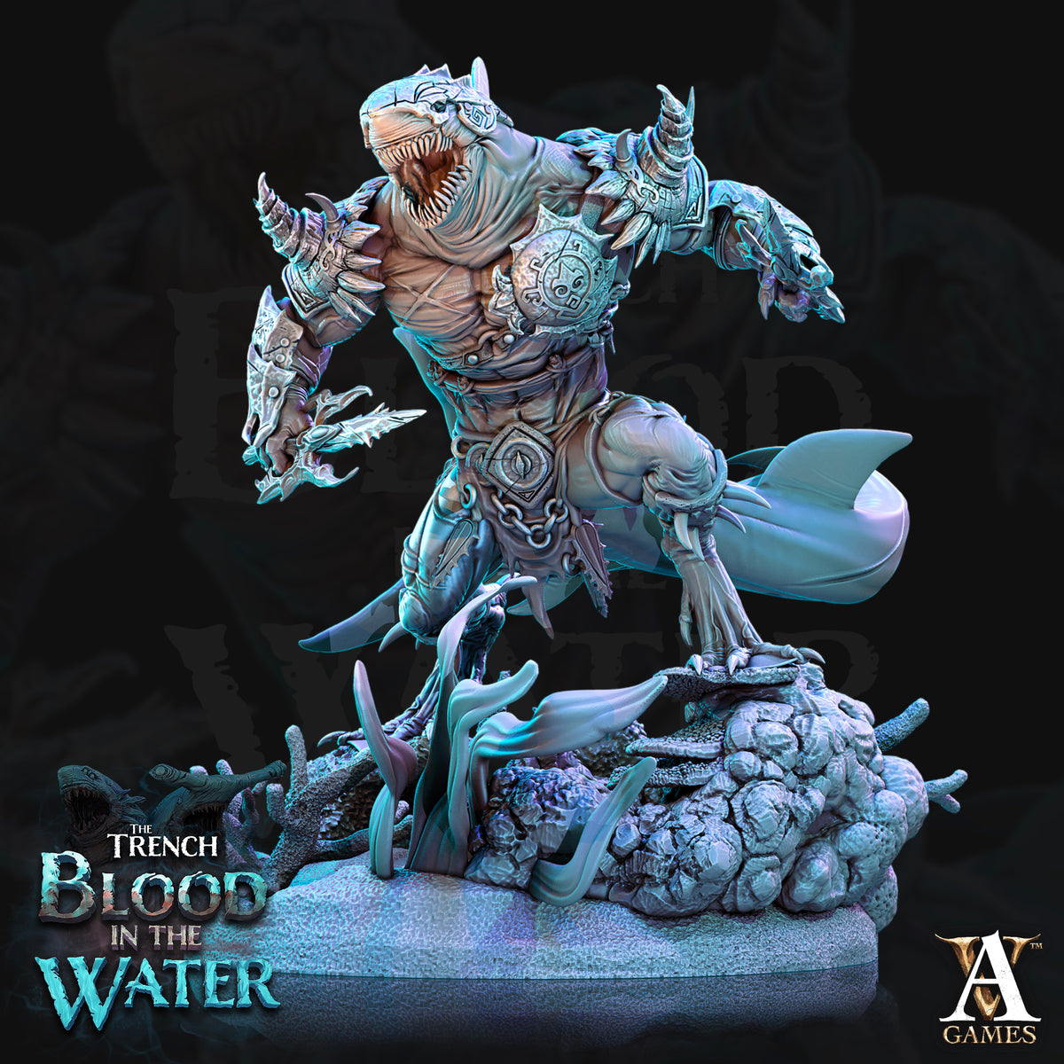 The Trench: Blood In The Water | Paintable 3D Resin Printed Miniature by Archvillain Games