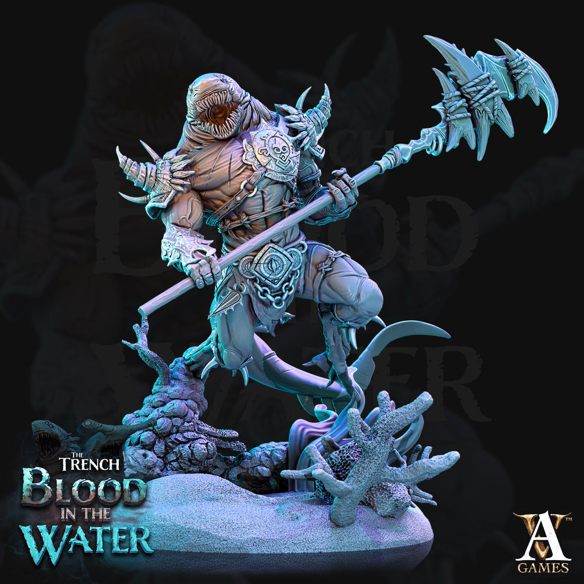 The Trench: Blood In The Water | Paintable 3D Resin Printed Miniature by Archvillain Games