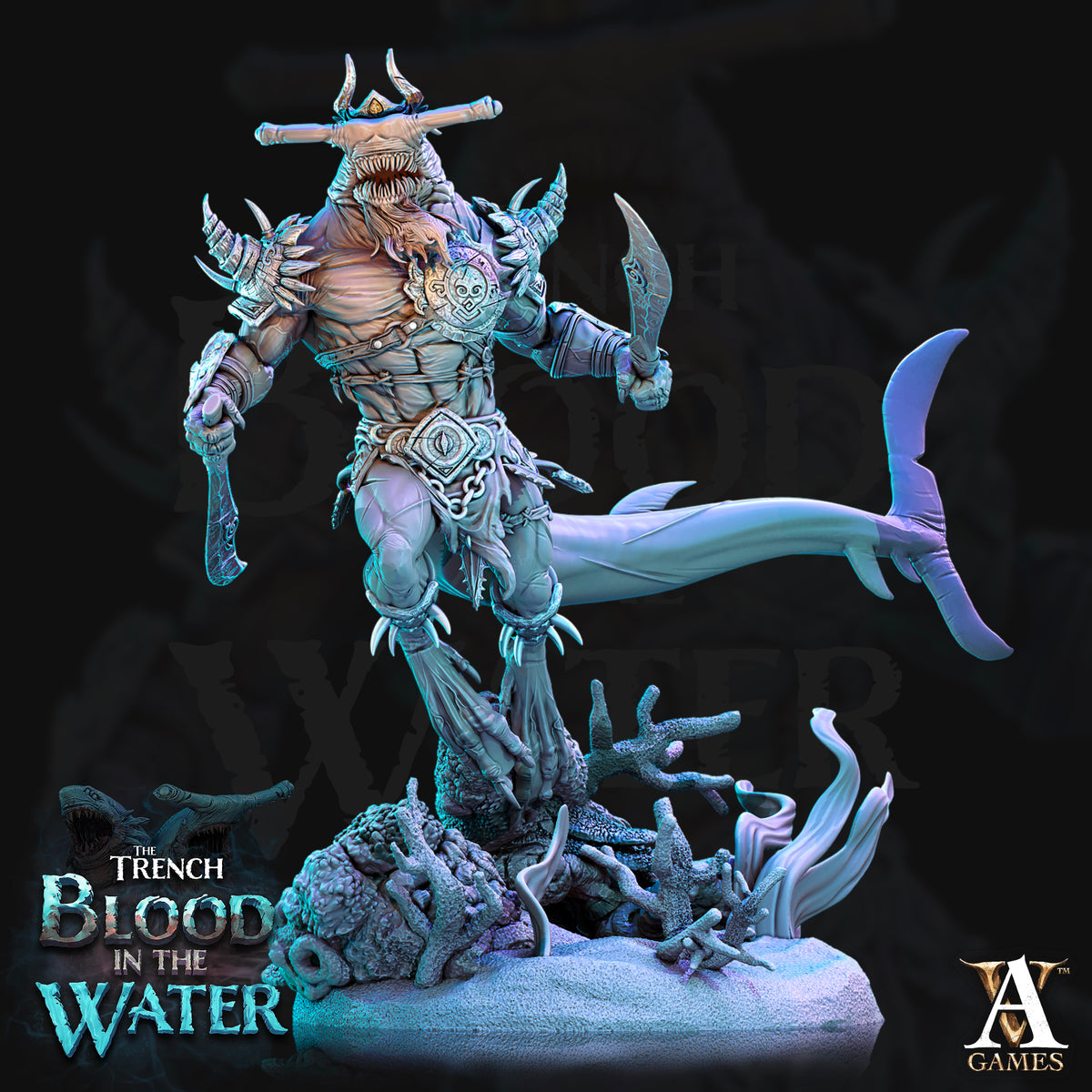 The Trench: Blood In The Water | Paintable 3D Resin Printed Miniature by Archvillain Games