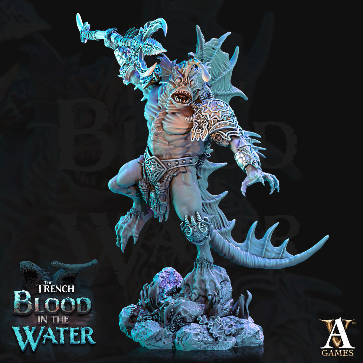 The Trench: Blood In The Water | Paintable 3D Resin Printed Miniature by Archvillain Games