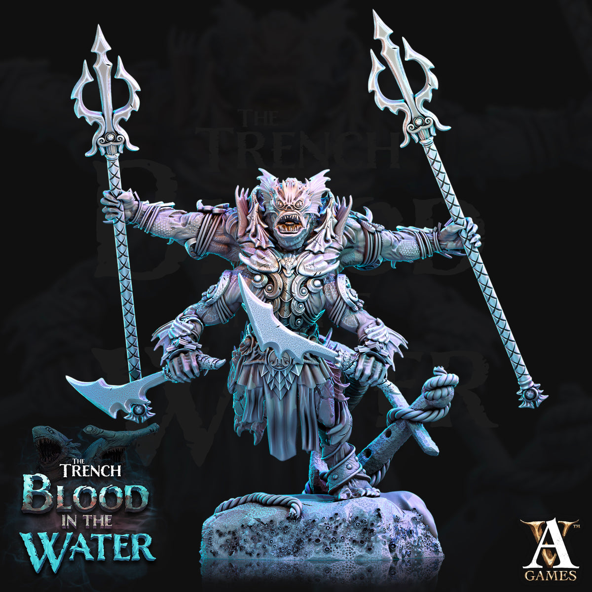 The Trench: Blood In The Water | Paintable 3D Resin Printed Miniature by Archvillain Games