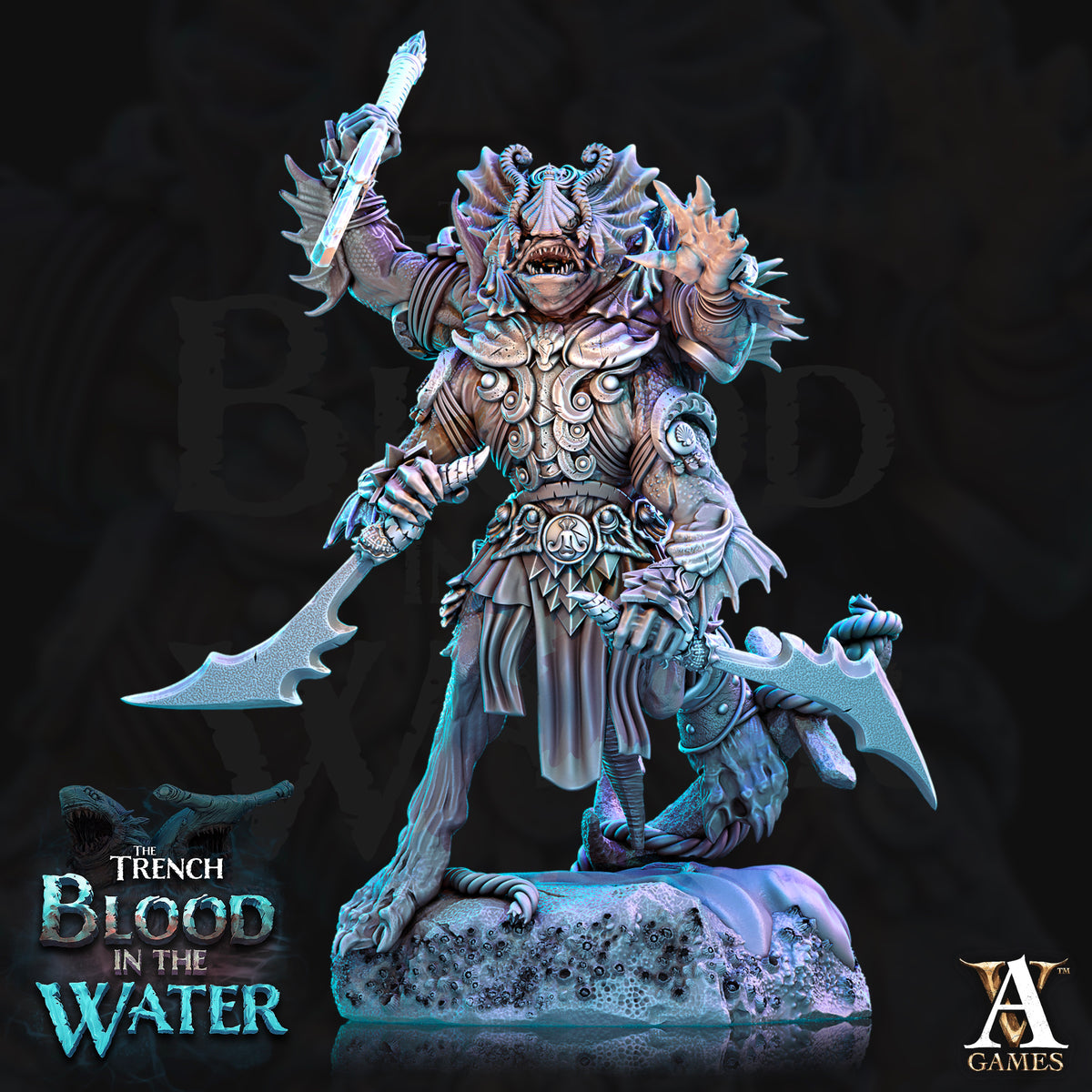 The Trench: Blood In The Water | Paintable 3D Resin Printed Miniature by Archvillain Games