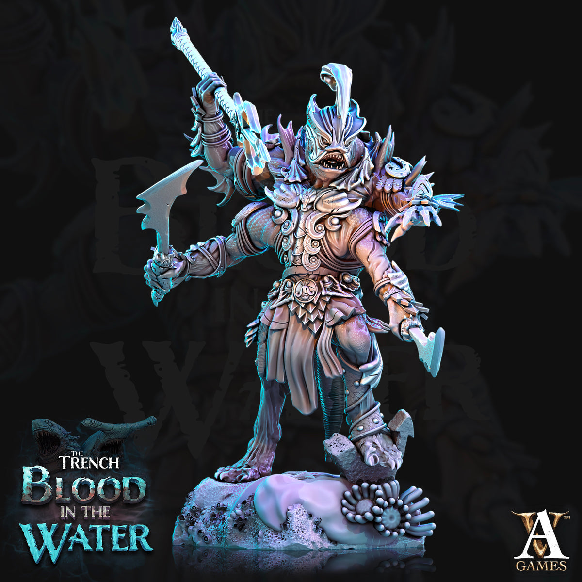 The Trench: Blood In The Water | Paintable 3D Resin Printed Miniature by Archvillain Games