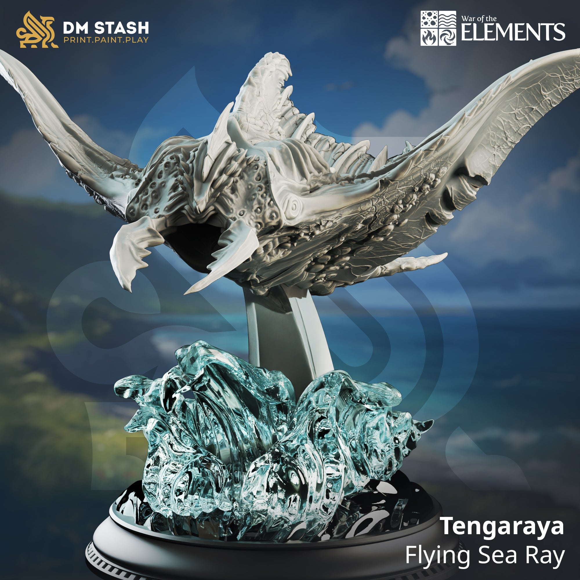 War of the Elements August 2024 Release | Paintable 3D Resin Printed Miniature by DM Stash