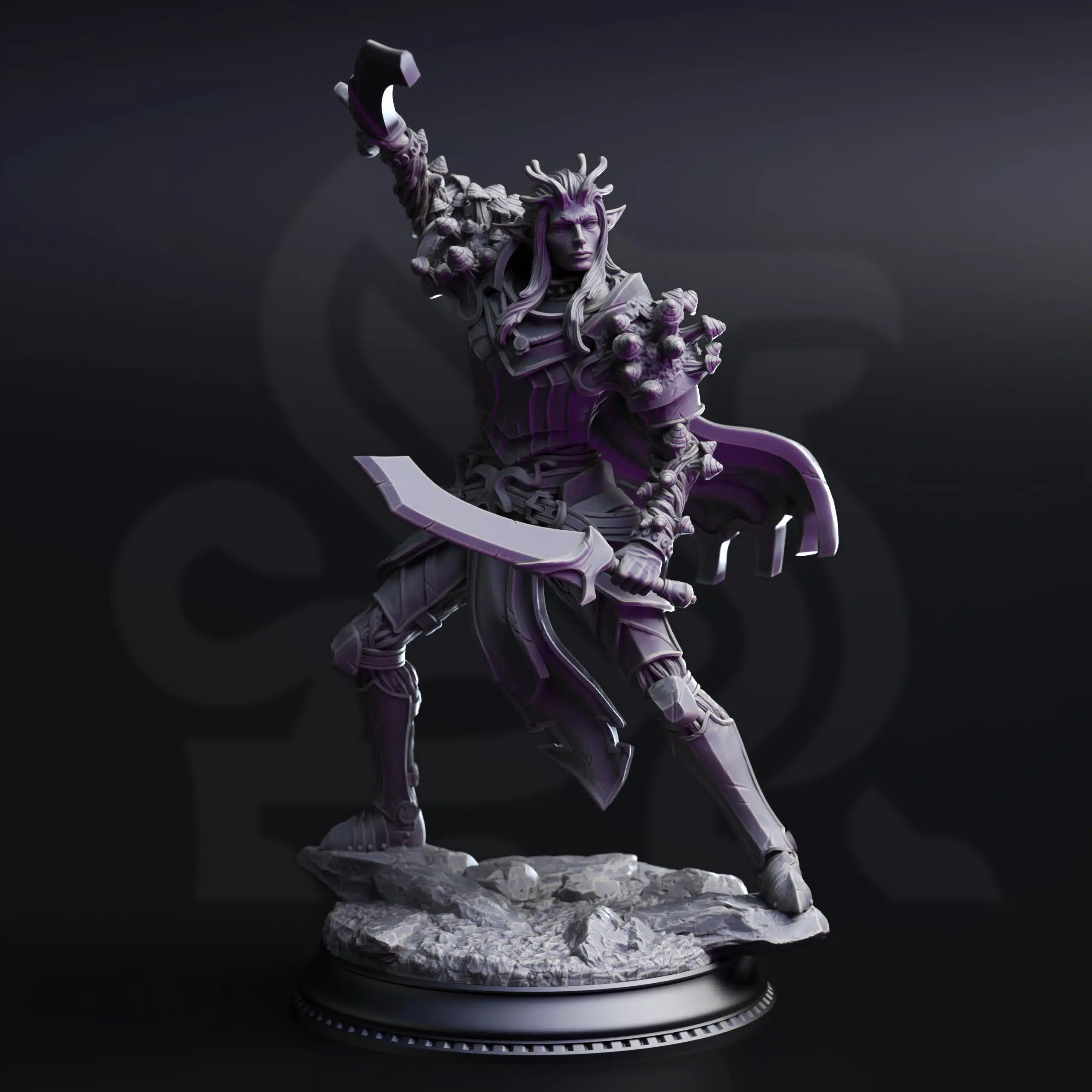 Drow From Beyond August 2025 Release | Paintable 3D Resin Printed Miniature by DM Stash