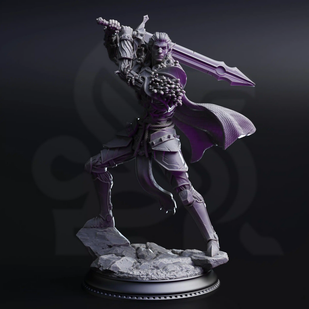 Drow From Beyond August 2025 Release | Paintable 3D Resin Printed Miniature by DM Stash